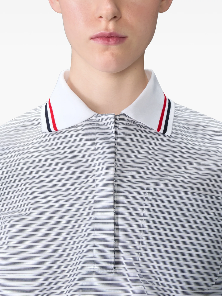 Drawstring Hem Polo Top