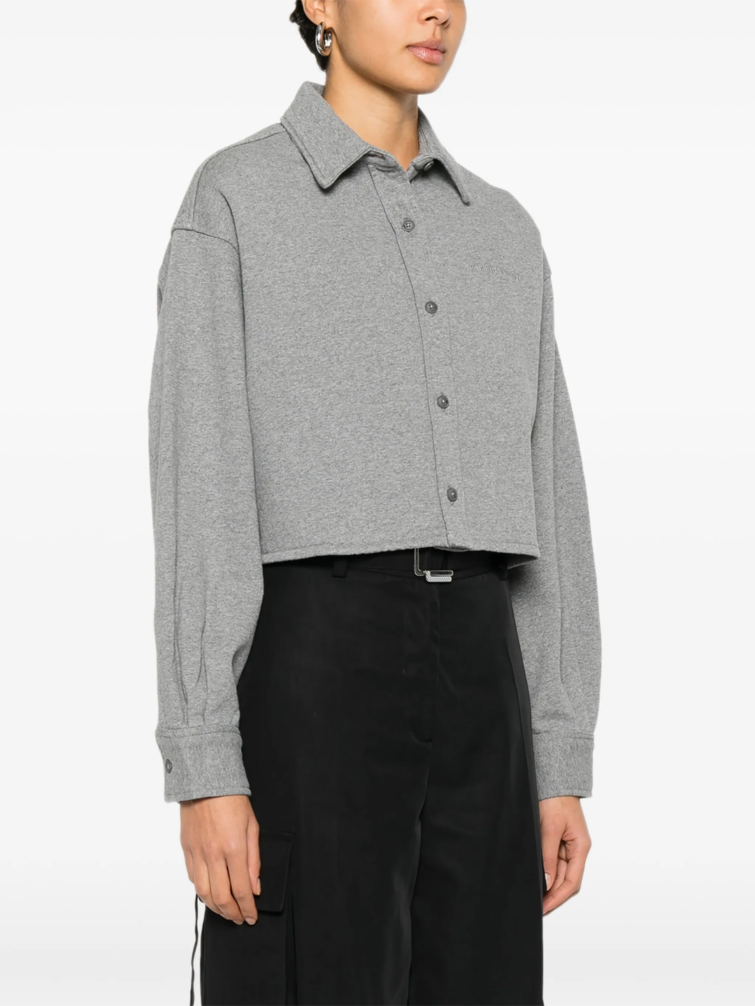 Cropped Button Down Shirt