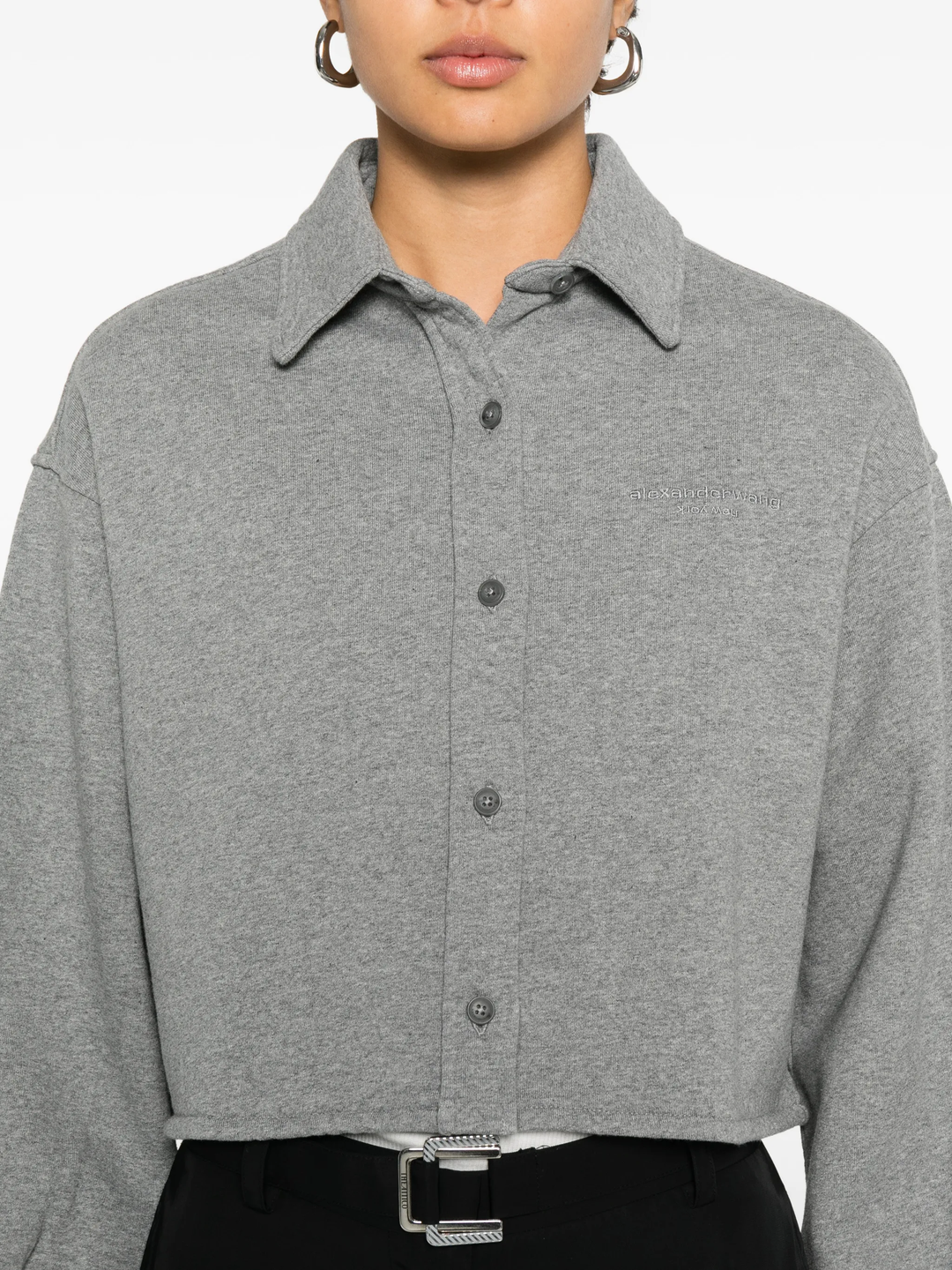 Cropped Button Down Shirt