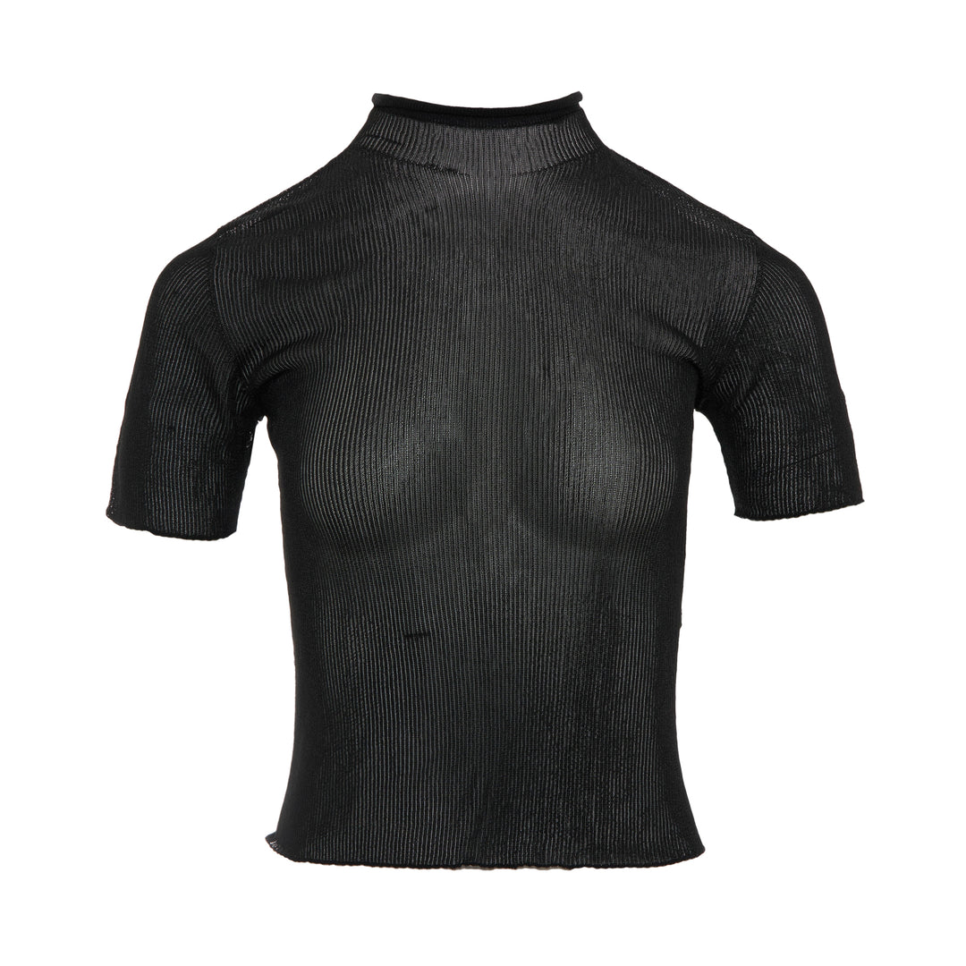 Portrait Lucent Short Sleeve Top