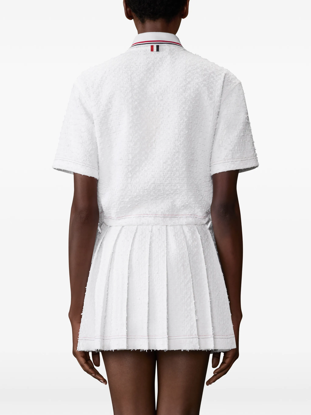 Drawstring Hem Polo Top