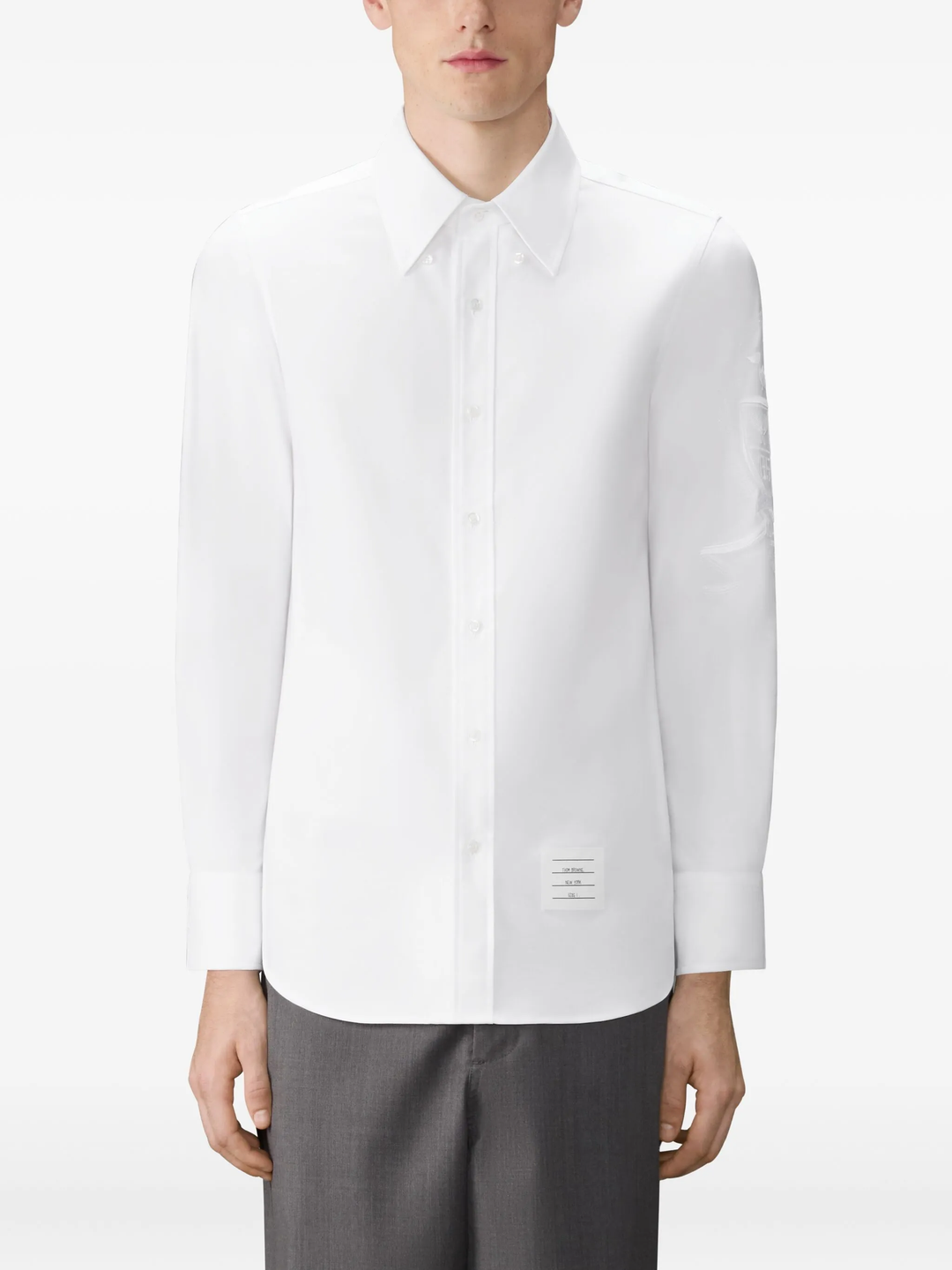 Straight Fit Button Down Long Sleeve Shirt