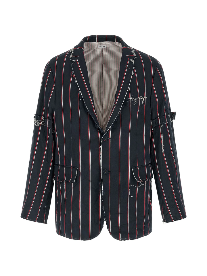 Wide Shoulder Unconstructed Blazer