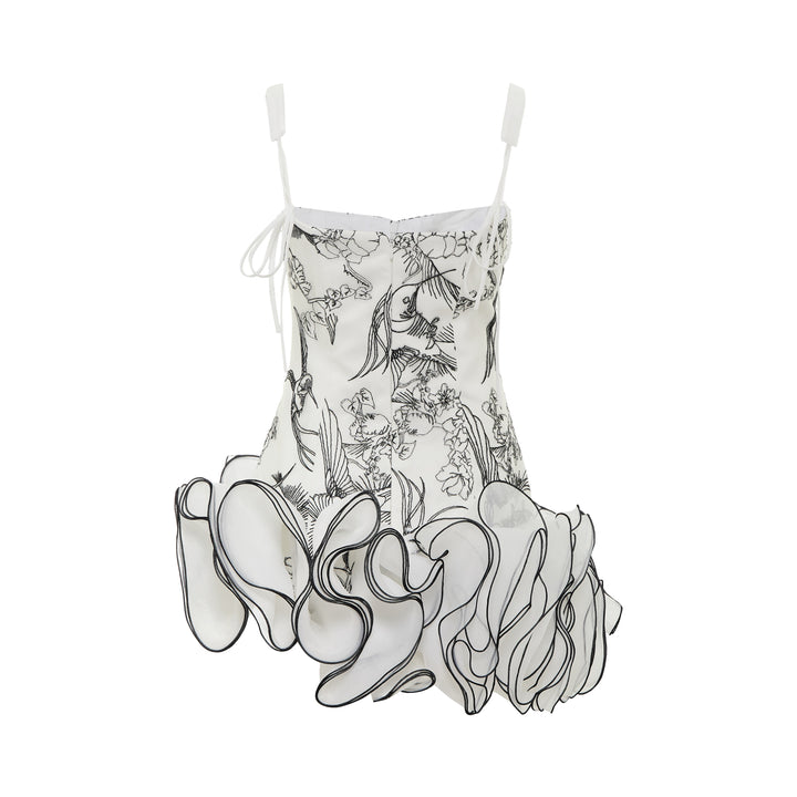 White Floral Mini Dress