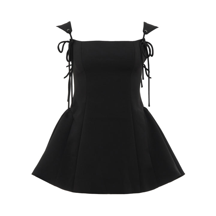 Black Tie Shoulder Mini Dress