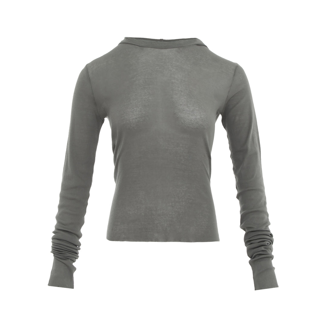 Cropped Hooded Long Sleeve Tee