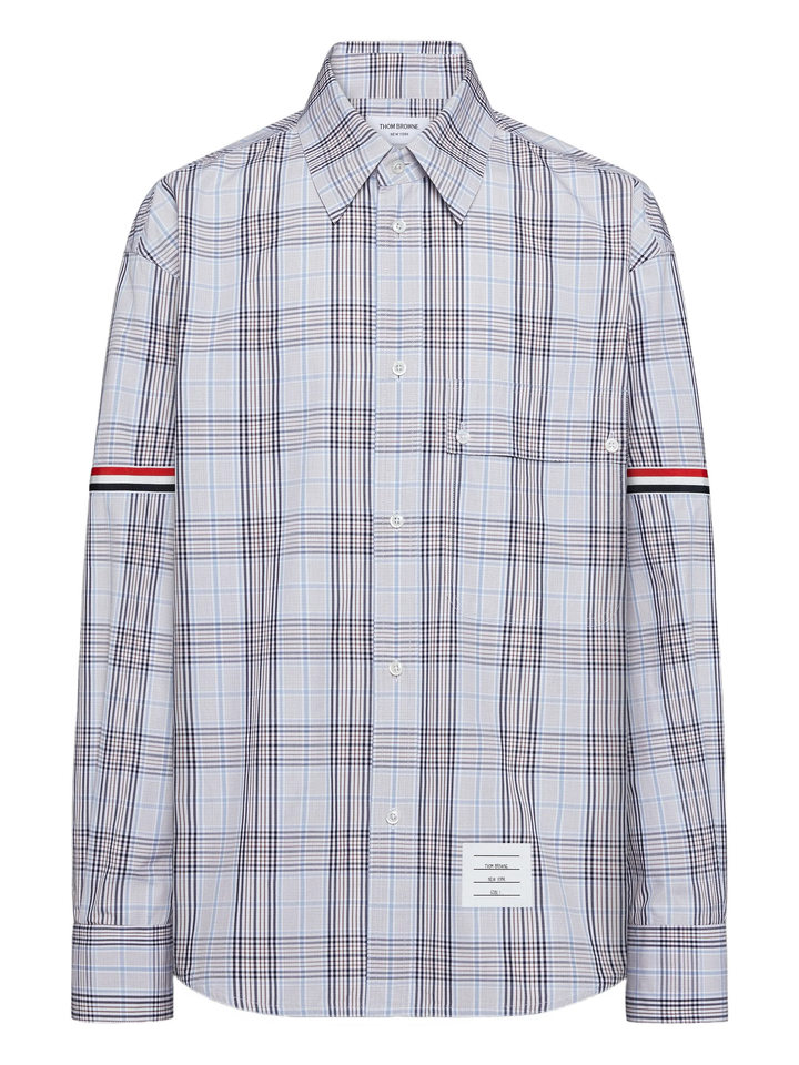 Oversized Point Collar Button Down Shirt