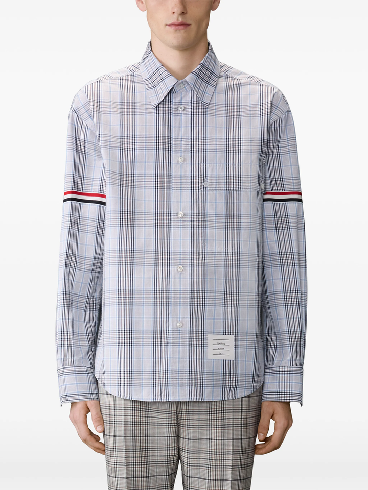 Oversized Point Collar Button Down Shirt