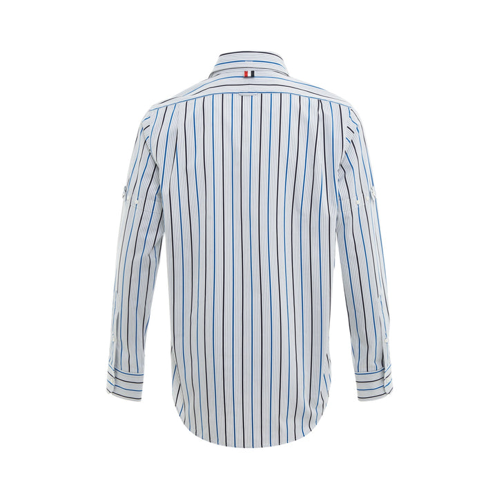 Thom Browne Long Sleeve Straight Fit Popover Armband Shirt – Available at Club 21, Official Retailer in Singapore, Malaysia & Thailand with Global Shipping Online