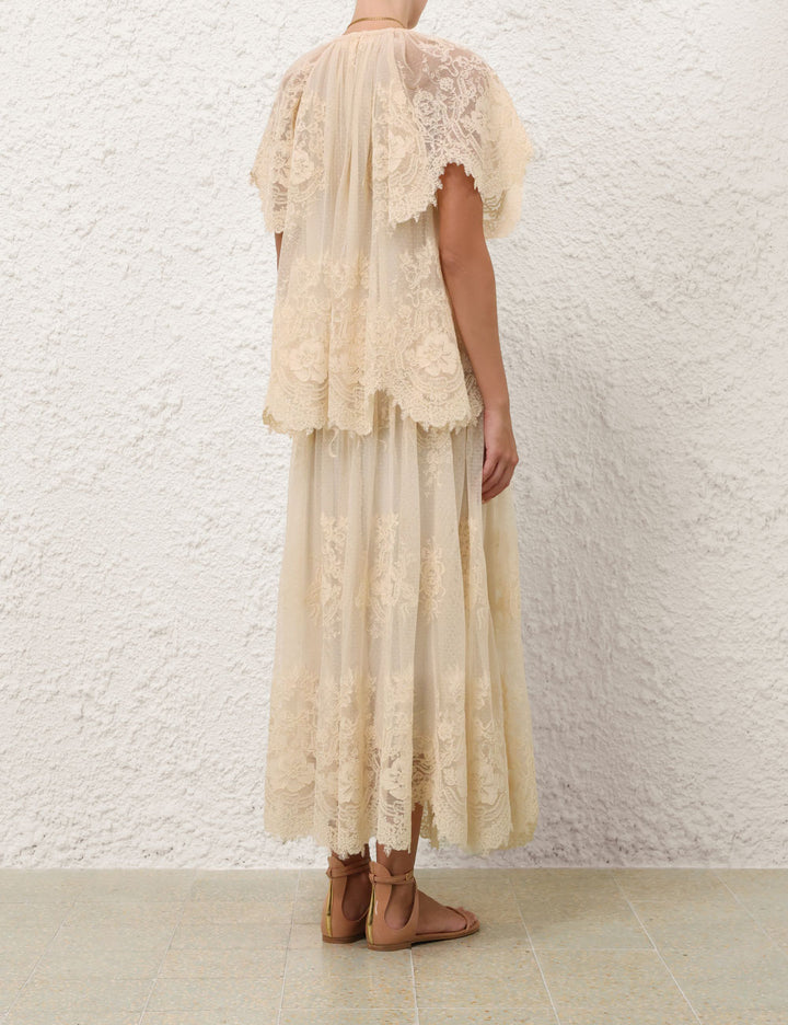 Luna Lace Flutter Blouse