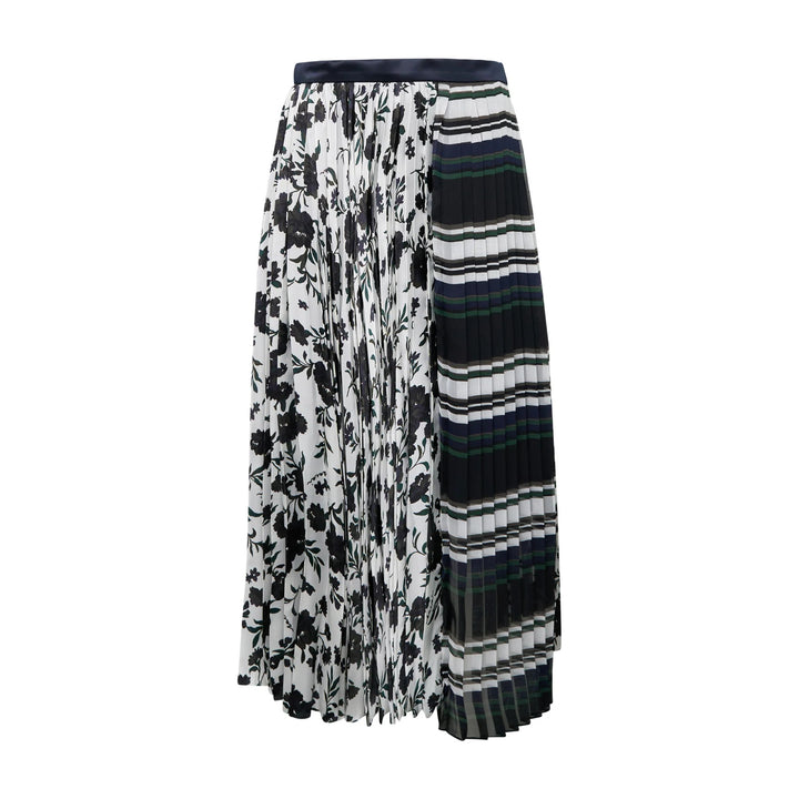 Pattern Mix Pleated Skirt