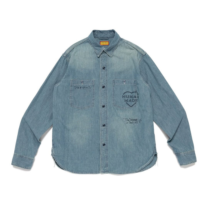 Military Long Sleeve Chambray Shirt