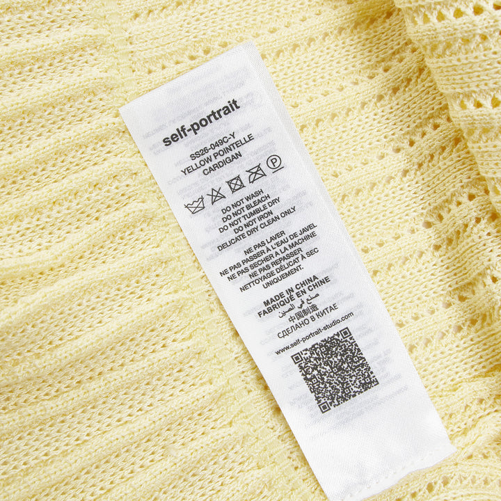 Yellow Pointelle Cardigan