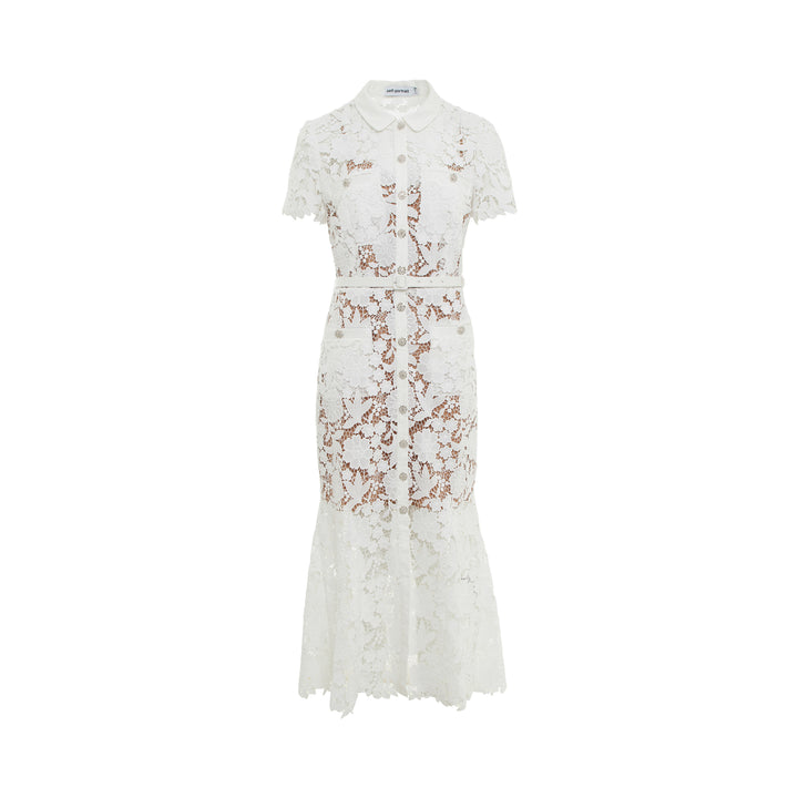 Self-Portrait White Lace Collared Midi Dress – Available at Club 21, Official Retailer in Singapore, Malaysia & Thailand with Global Shipping Online