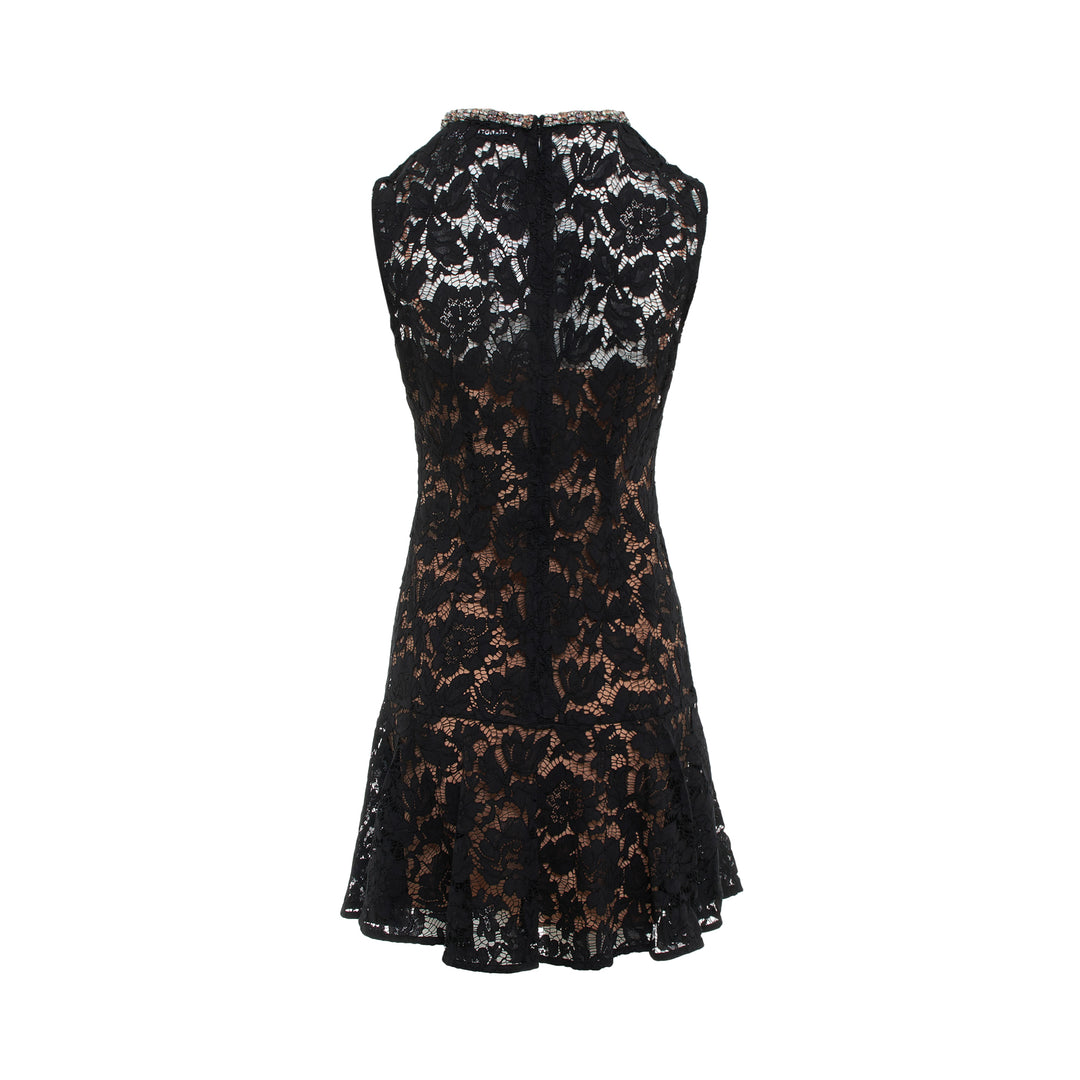 Self-Portrait Black Lace Crystal Mini Dress – Available at Club 21, Official Retailer in Singapore, Malaysia & Thailand with Global Shipping Online