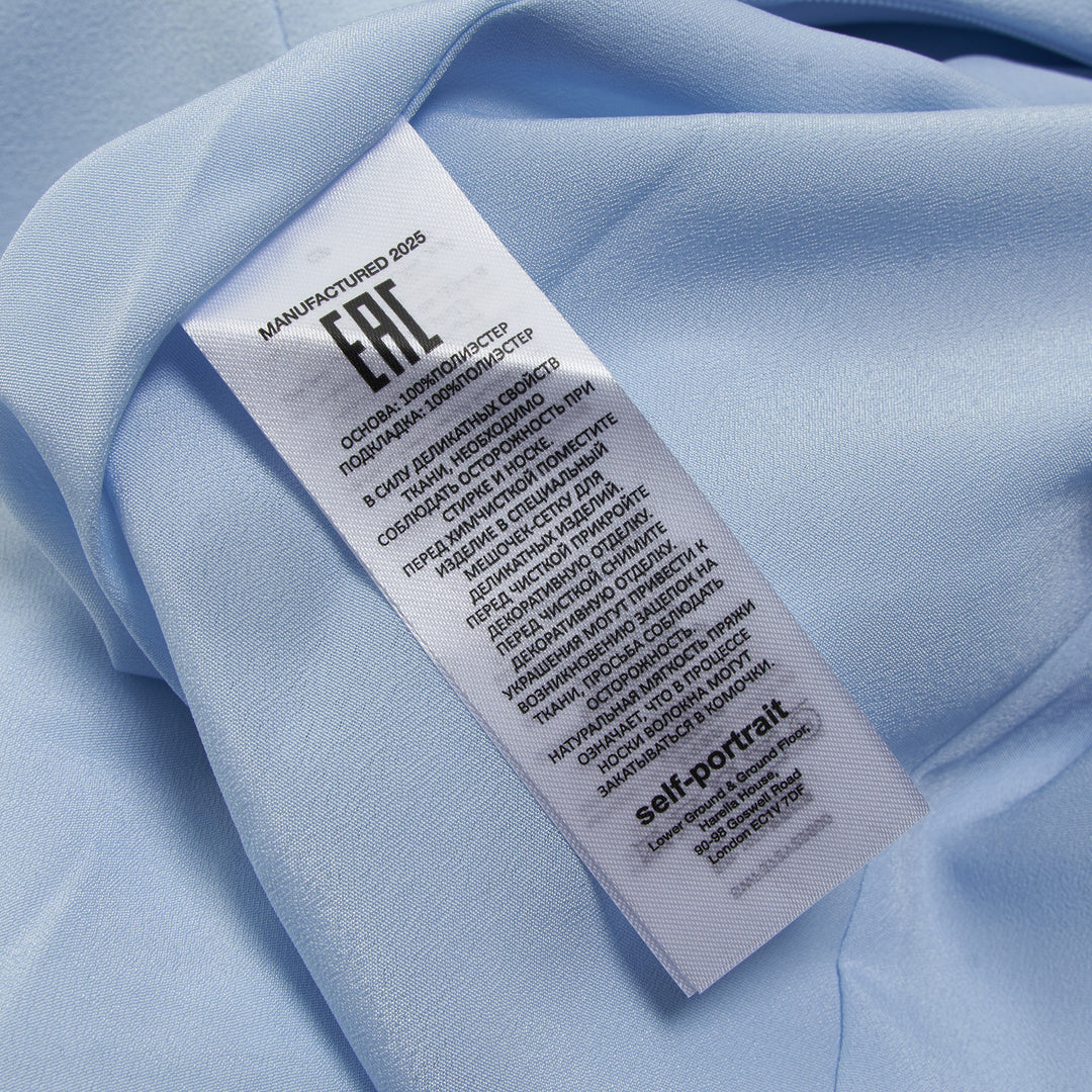 Self-Portrait Blue Crepe Embellished Bow Maxi Dress – Available at Club 21, Official Retailer in Singapore, Malaysia & Thailand with Global Shipping Online