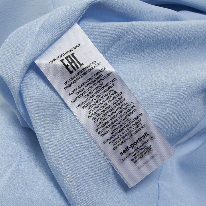 Self-Portrait Blue Crepe Embellished Bow Maxi Dress – Available at Club 21, Official Retailer in Singapore, Malaysia & Thailand with Global Shipping Online
