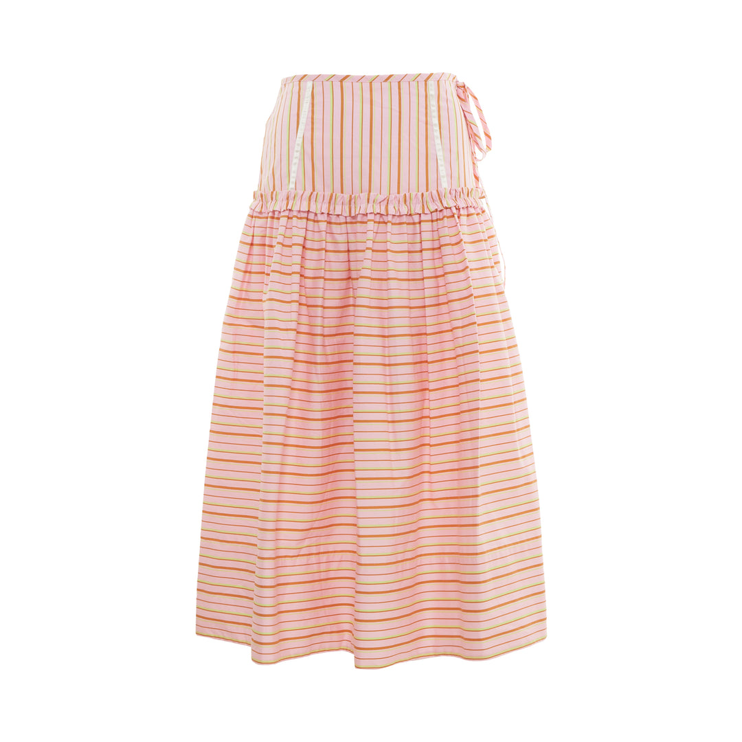 Marie Striped Midi Skirt