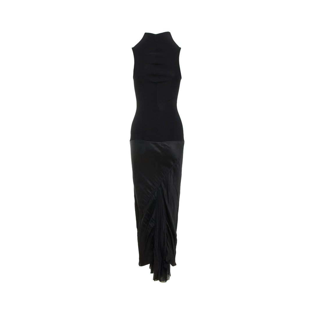 Sliced Asymmetric Midi Dress