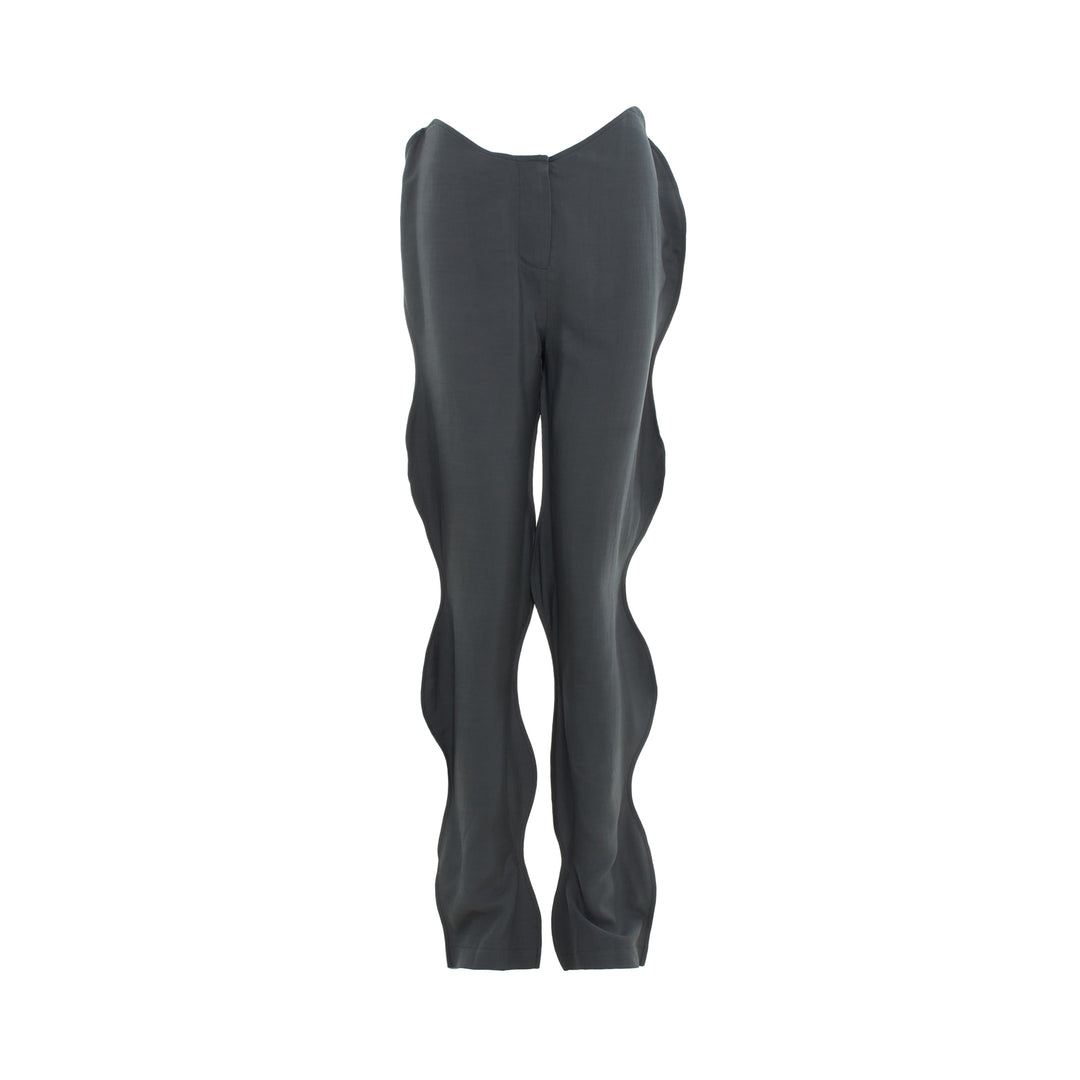 pushBUTTON Gray Wavy Pants – Available at Club 21, Official Retailer in Singapore, Malaysia & Thailand with Global Shipping Online