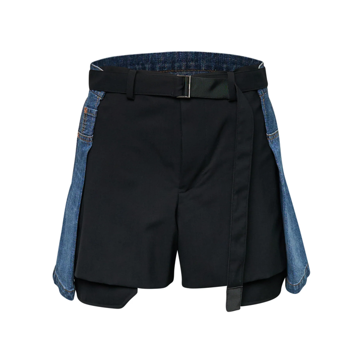 Wool Suiting x Denim Shorts