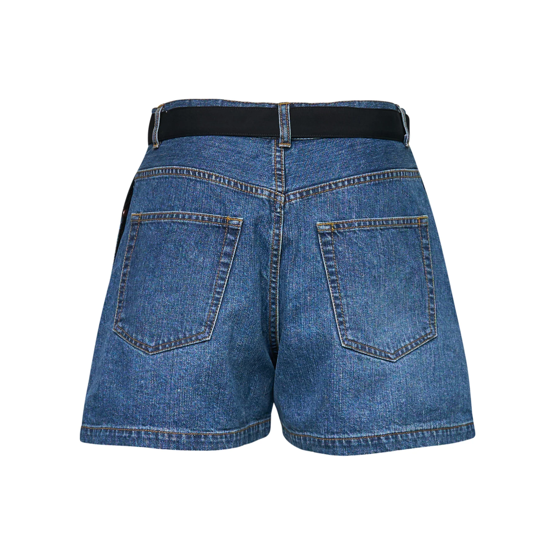 Wool Suiting x Denim Shorts