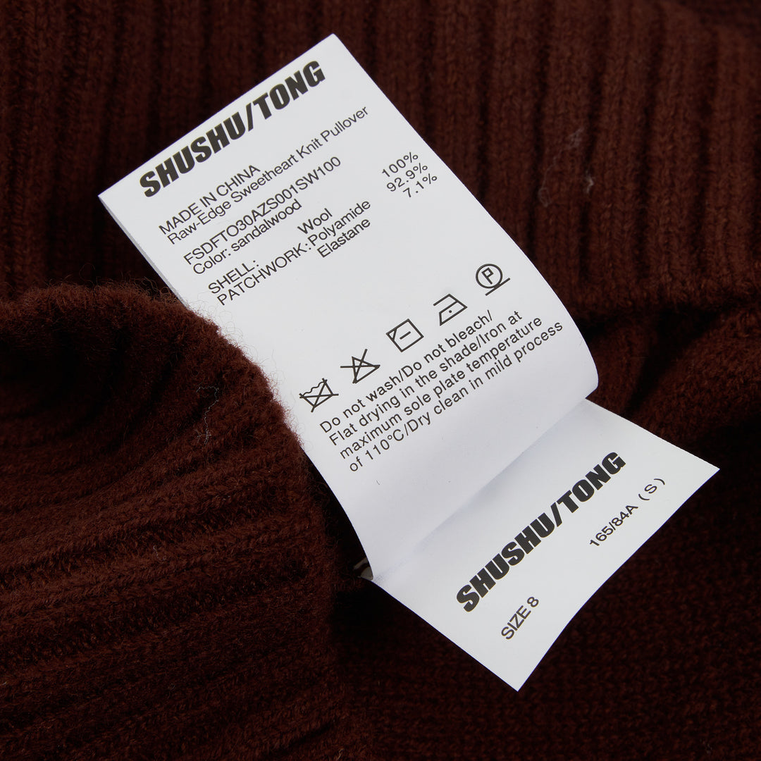 SHUSHU/TONG Raw-Edge Sweetheart Knit Pullover – Available at Club 21, Official Retailer in Singapore, Malaysia & Thailand with Global Shipping Online