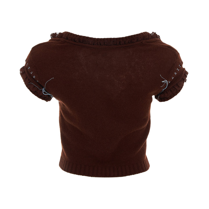 SHUSHU/TONG Threadwork Detail Short-Sleeve Cardigan – Available at Club 21, Official Retailer in Singapore, Malaysia & Thailand with Global Shipping Online