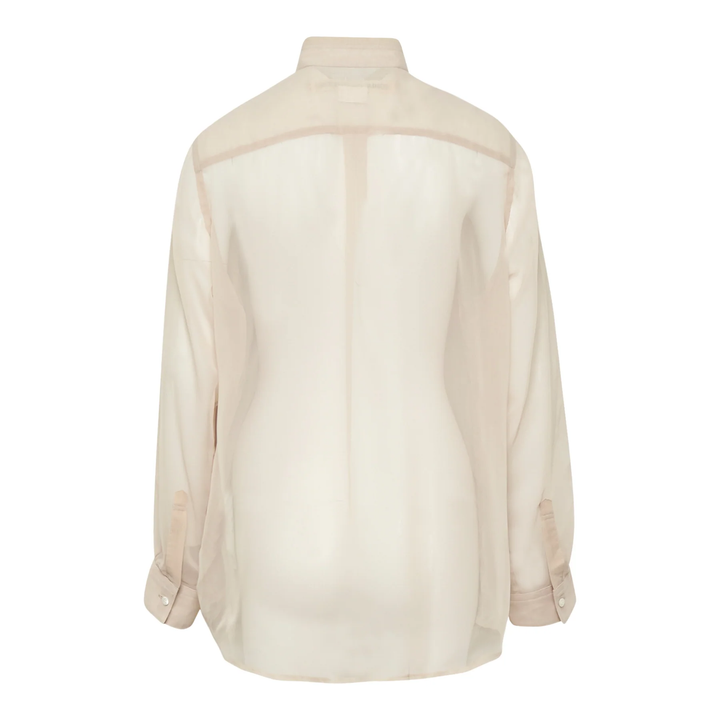 Polyester Georgette Ruffle Collar Shirt