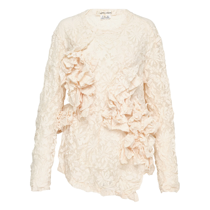 Lace Ruffle Floral Blouse
