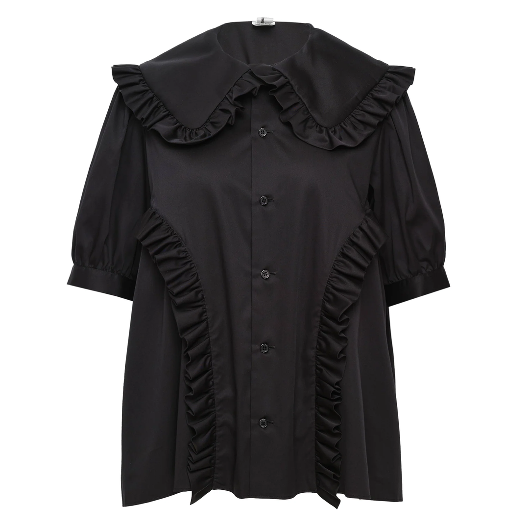 Cotton Broad Ruffle Shirt