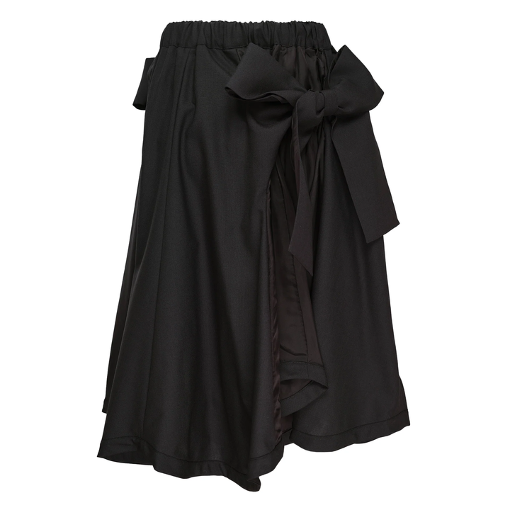 Wool Tropical Bow Skirt