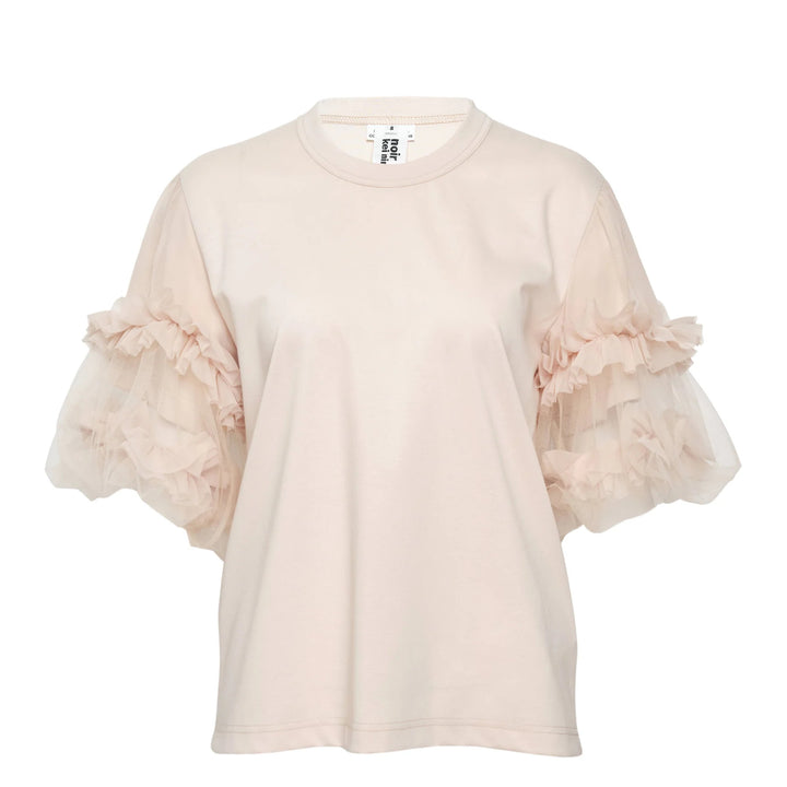 Tulle Ruffle Sleeve Tee