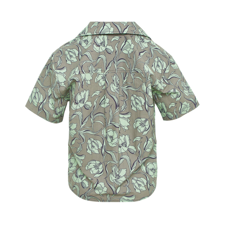 Floral Printed Camp Shirt