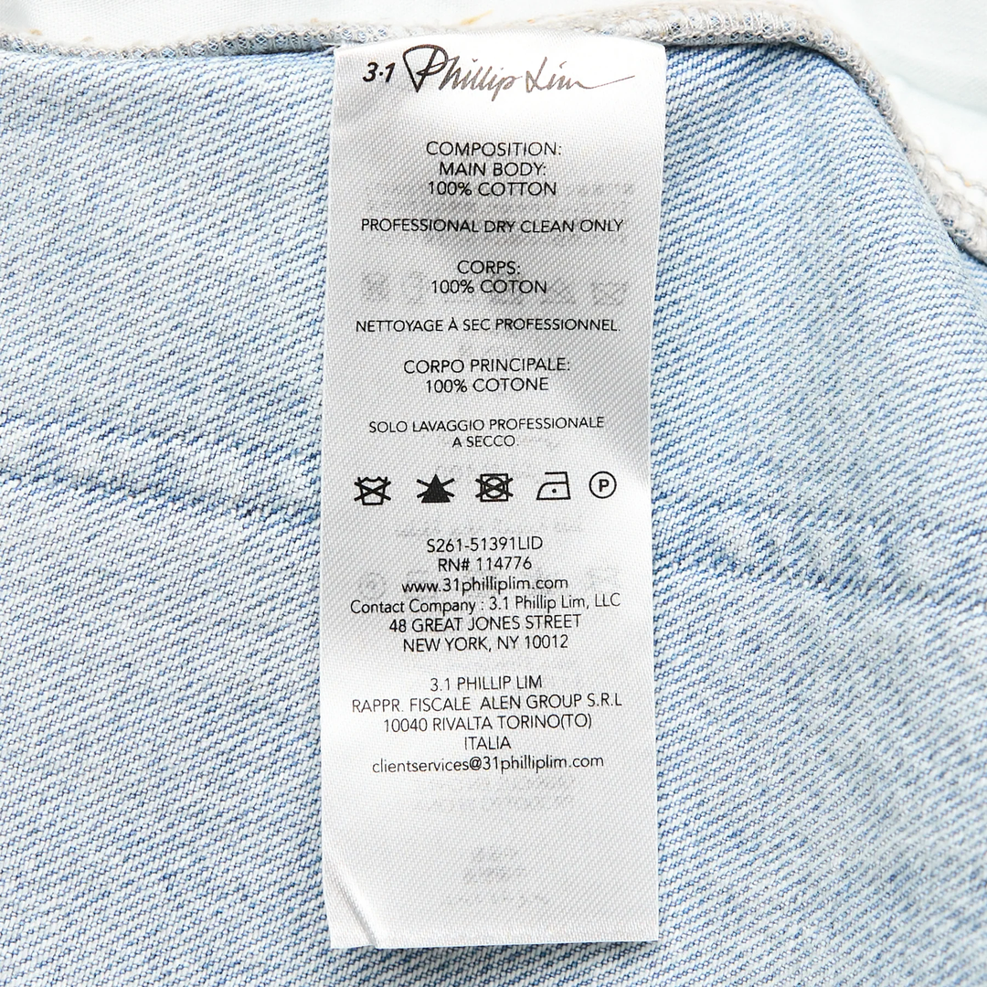 Ghost Patch Lightweight Denim Shorts