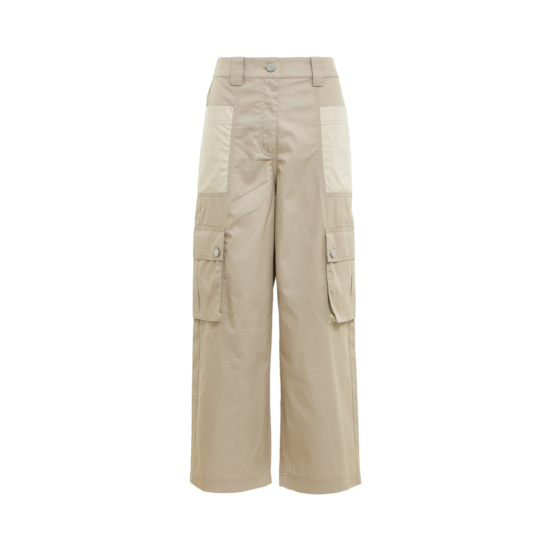 Two-Toned Cropped Cargo Pants