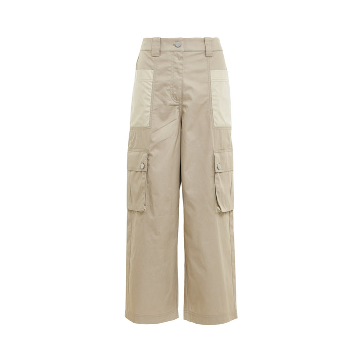 Two-Toned Cropped Cargo Pants