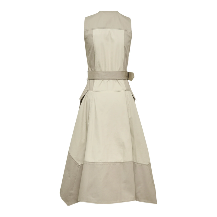 Patchwork Belted Utility Dress