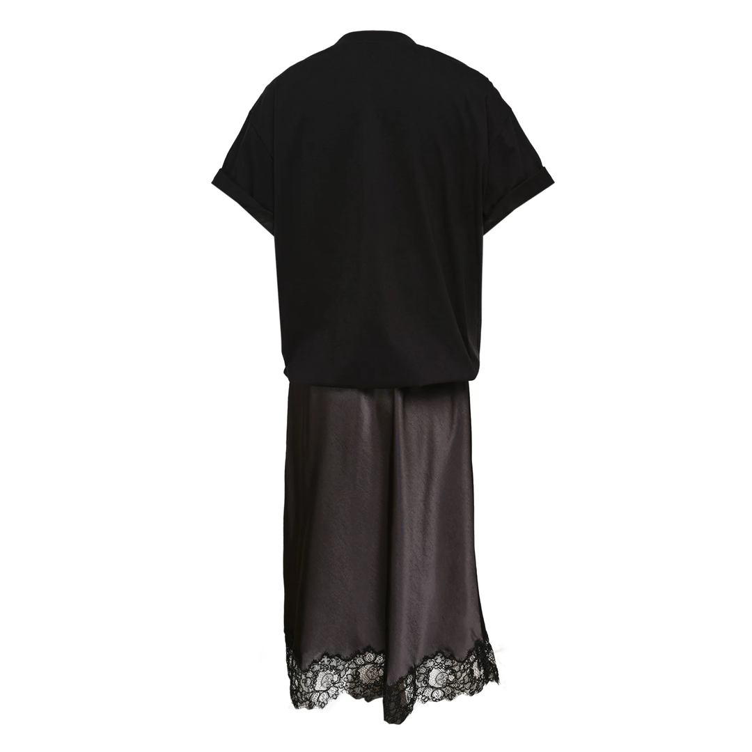 Draped T-Shirt Slip Combo Dress