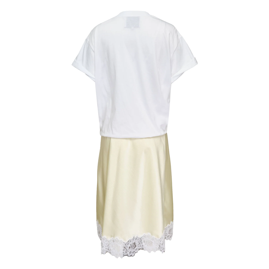 Draped T-Shirt Slip Combo Dress