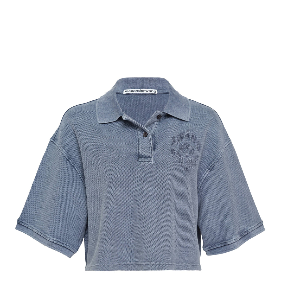Oversized High-Low Polo Top