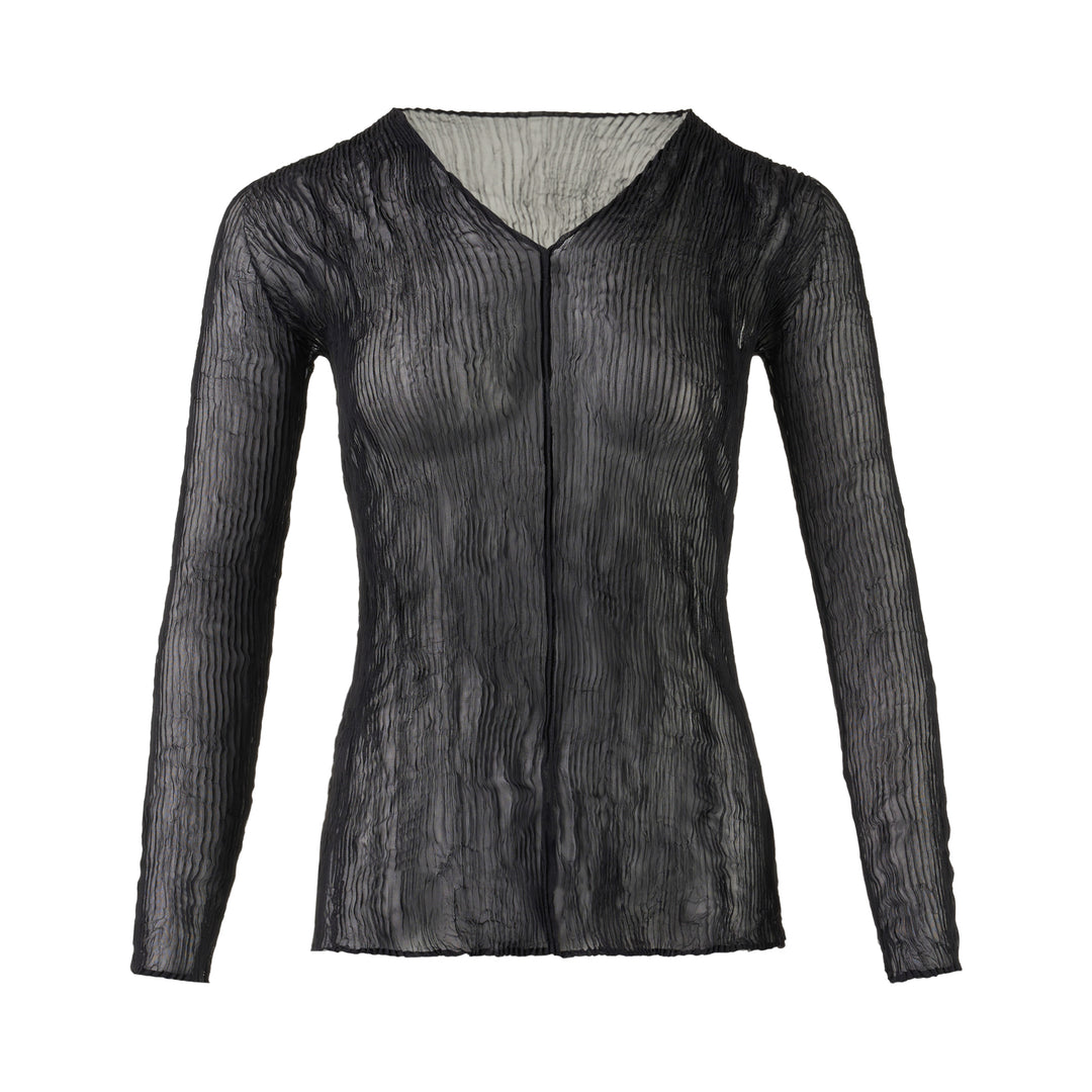 Chiffon Twist Long Sleeve Shirt