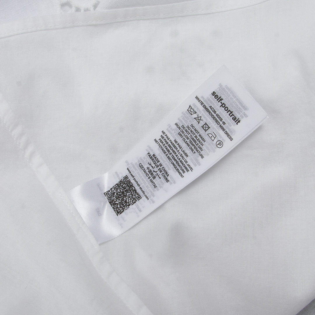 Self-Portrait White Embroidered Mini Dress – Available at Club 21, Official Retailer in Singapore, Malaysia & Thailand with Global Shipping Online