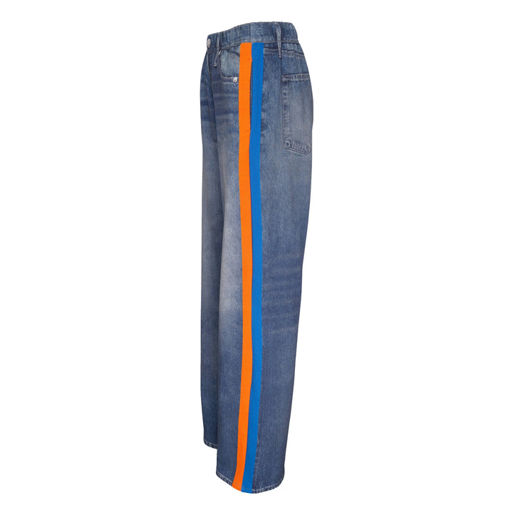 Side Stripe Wide Leg Jeans