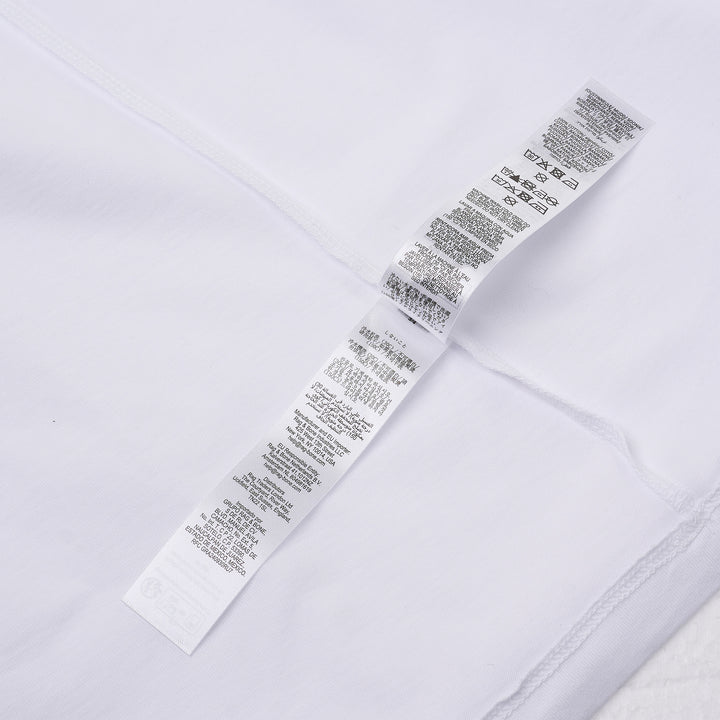 rag & bone Giovanni white cotton crew neck tee with script logo embroidery at the chest