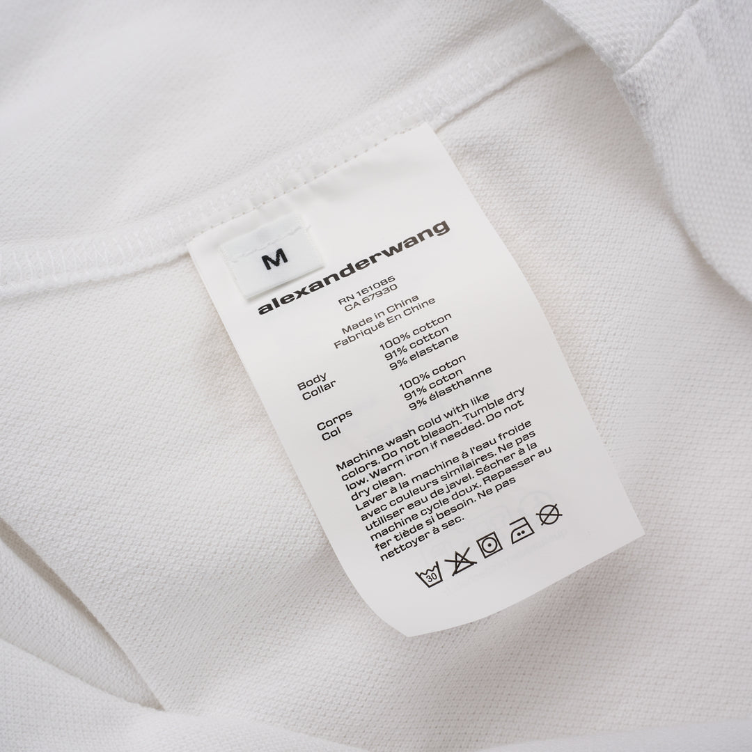 Fitted Polo with Draped Sleeves