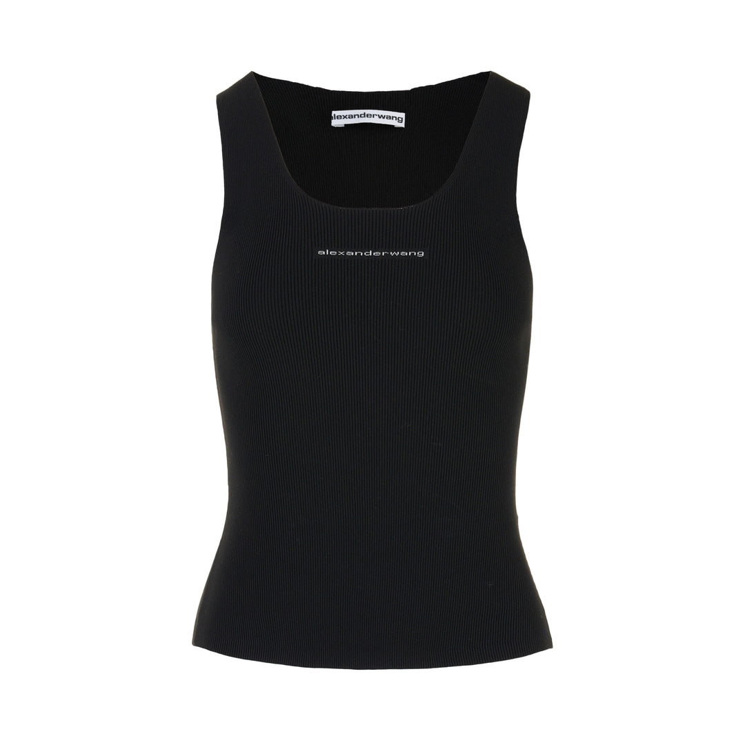 Racer Tank With Jacquard Logo