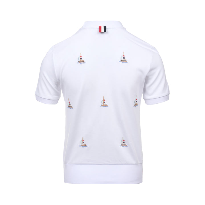 Short Sleeve Sailboat Embroidered Tee