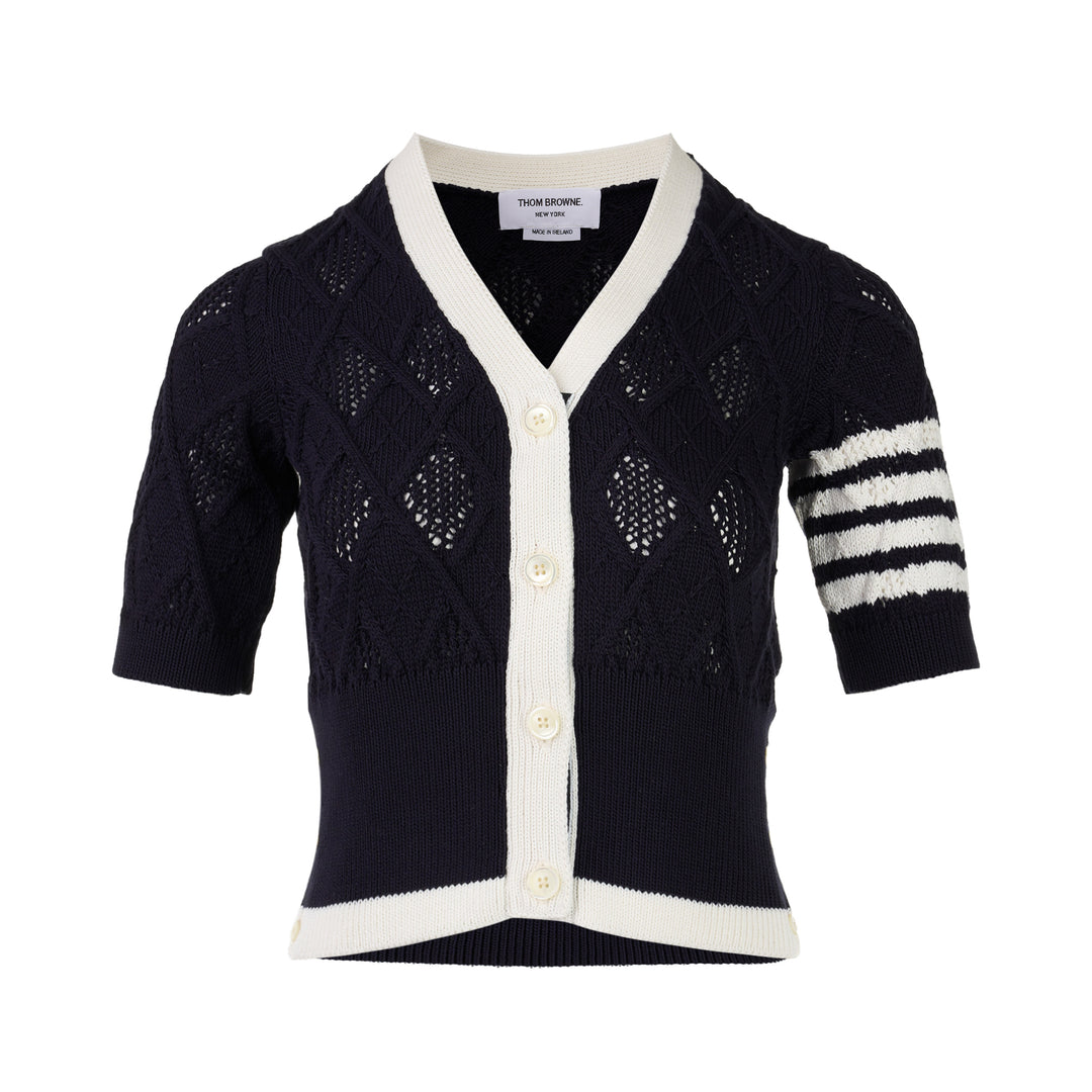 Short Sleeve V-Neck Cardigan