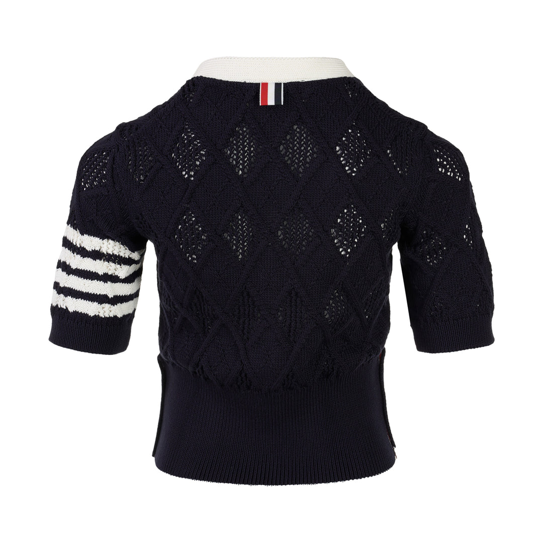 Short Sleeve V-Neck Cardigan